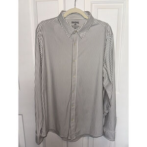 Rhone Striped Slim Fit Button Up Shirt XL Performance Menswear Business Casual